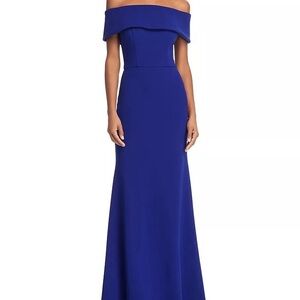 AQUA Formal Off-the-Shoulder Gown – Royal Blue – Size 2